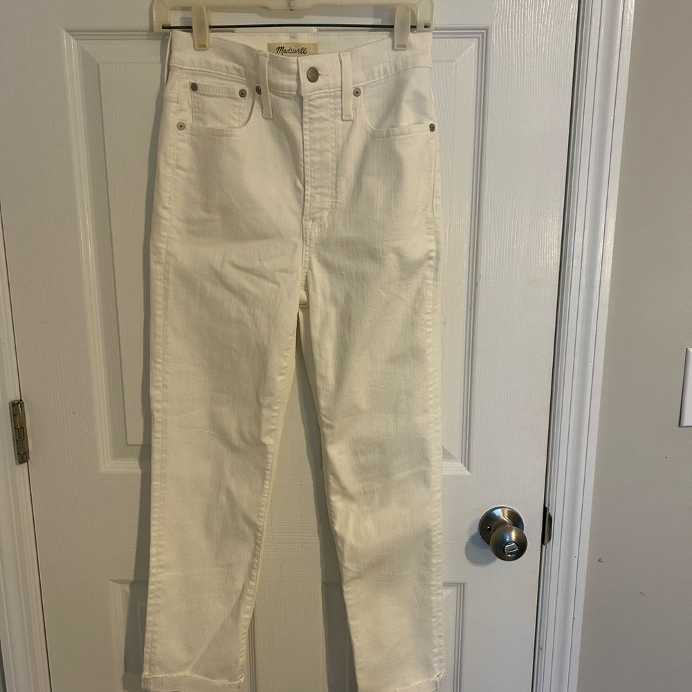 Madewell perfect vintage crop white Denim Pants